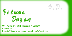 vilmos dozsa business card